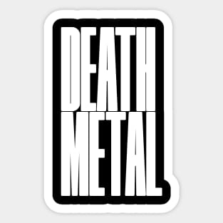 bold death metal Sticker